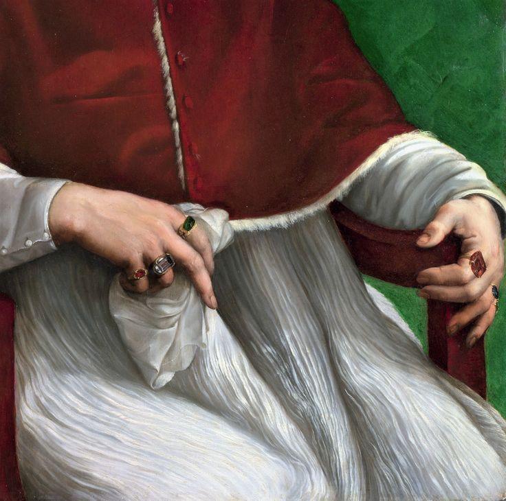 Julius II portrait with golden acorns on the chair