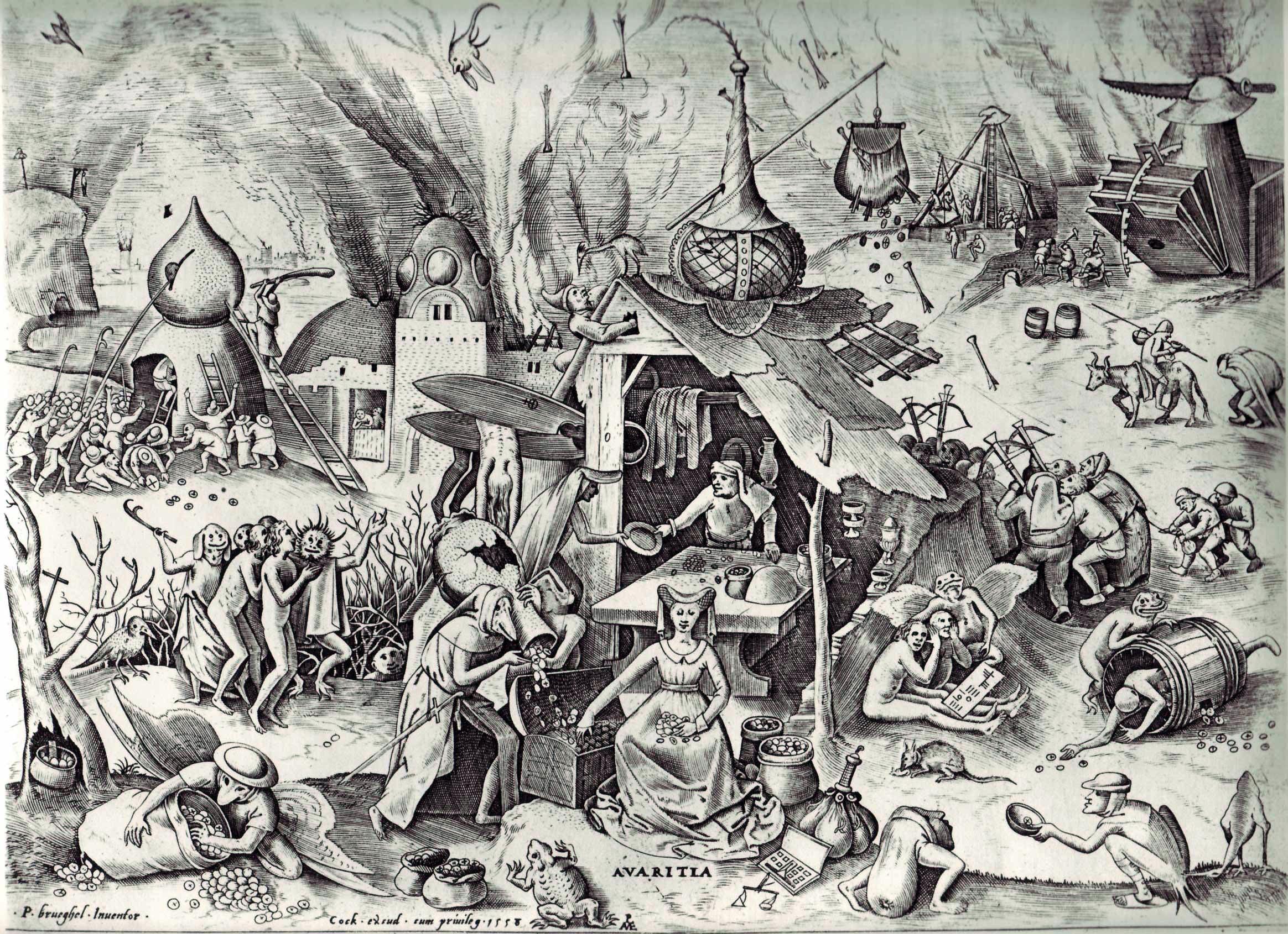 Pieter Bruegel the Elder, Anger (Ira), engraving from The Seven Deadly Sins series, 1558
