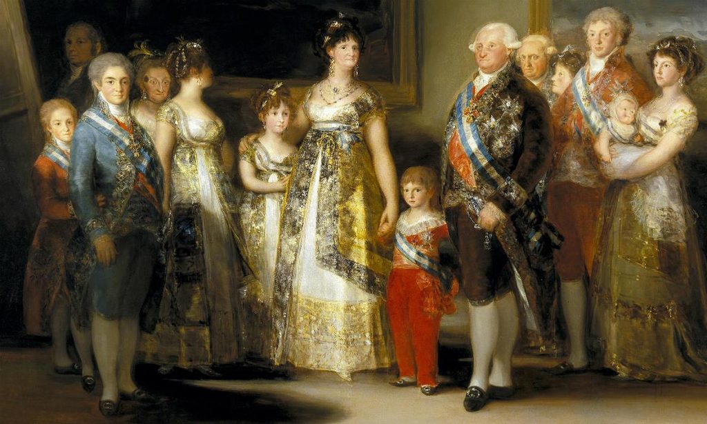 Goya’s Charles IV of Spain and His Family (1800), royal portrait in the Museo del Prado